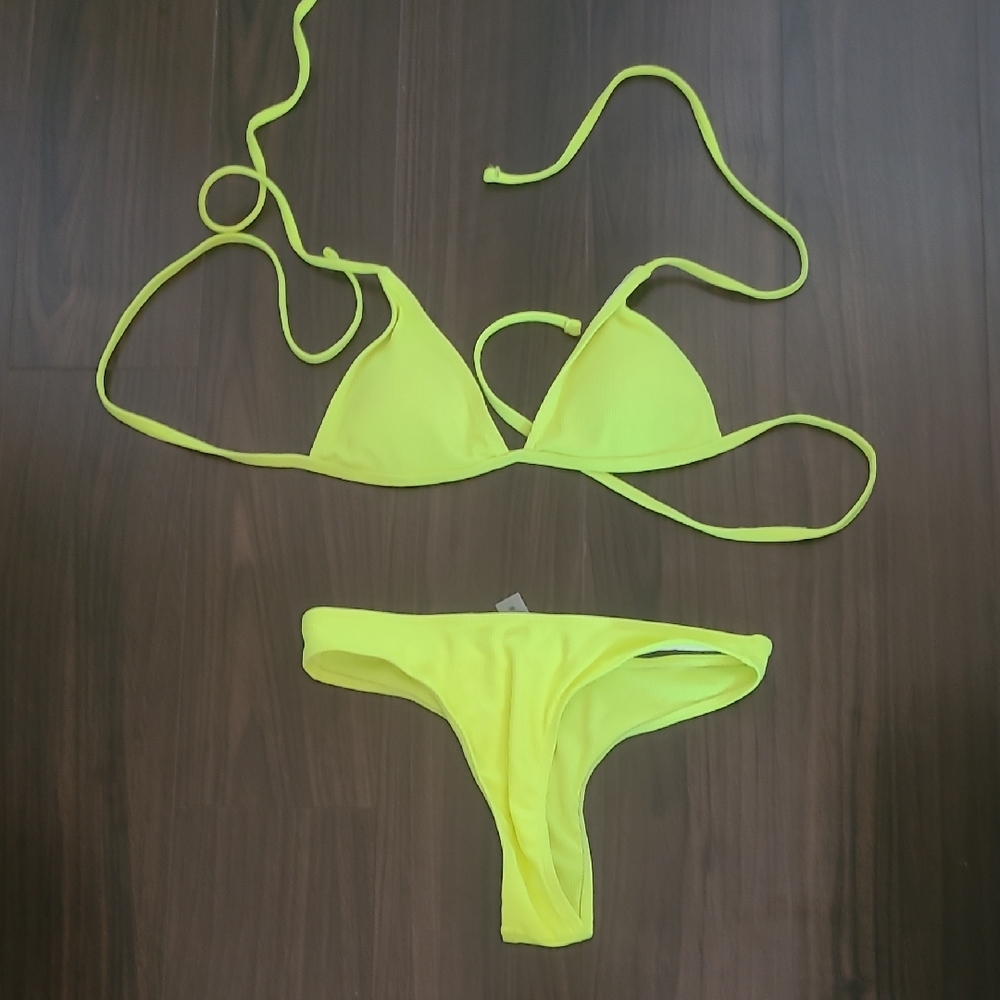Neon Yellow Bikini Set